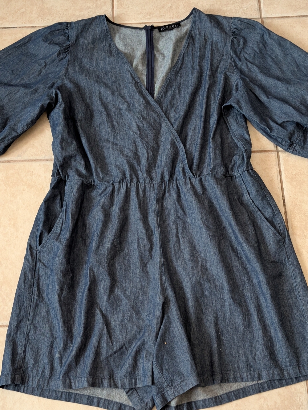 ELOQUII Denim Romper Size 22